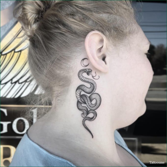 snake neck tattoo