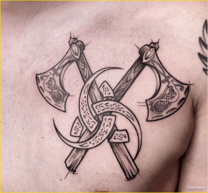 viking axe tattoo