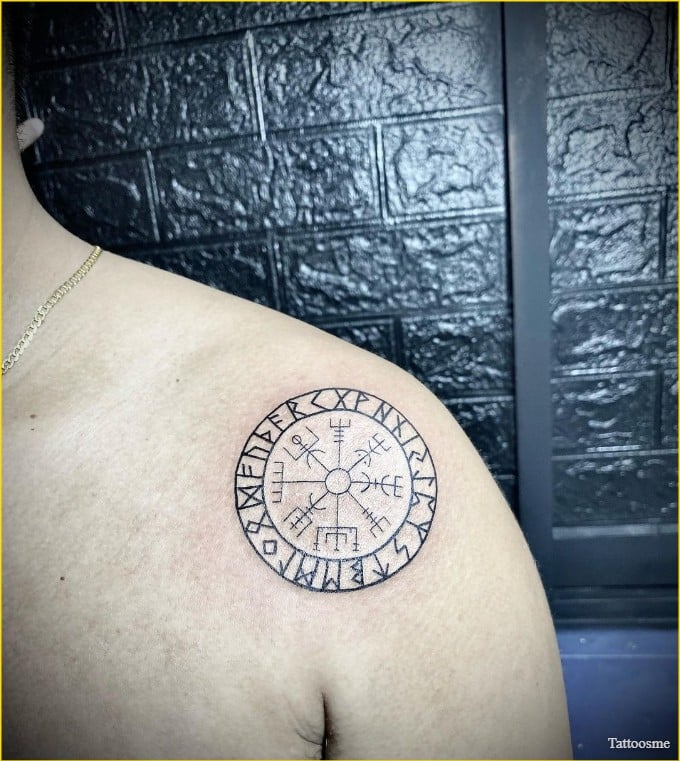 viking compass tattoo